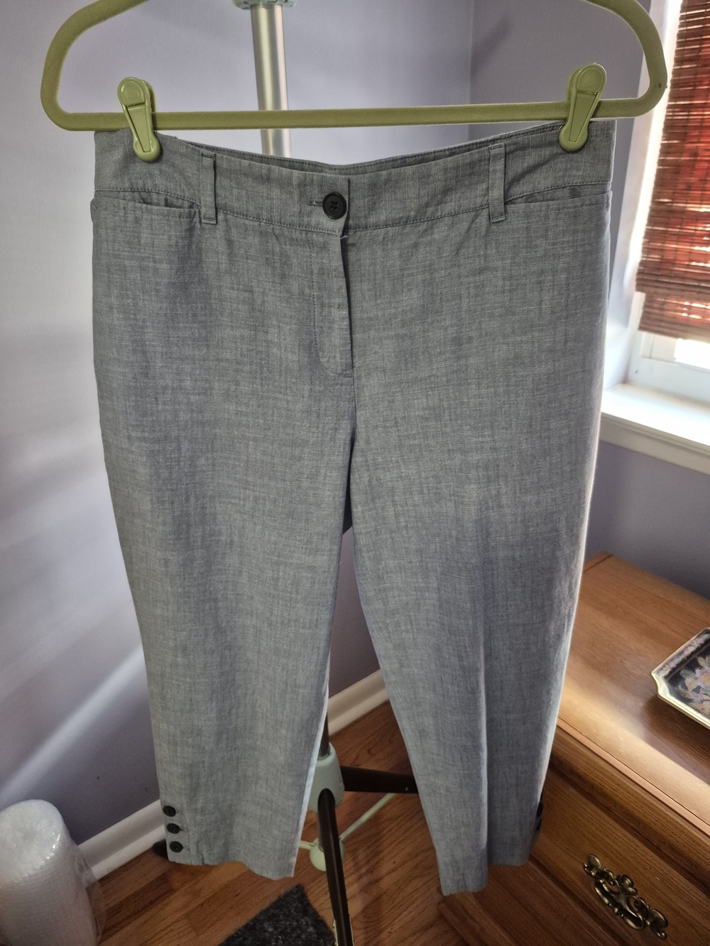 Talbots Chambray Blue Pefect Crop Pants